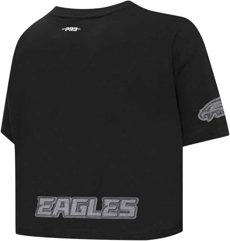imagePro Standard Womens NFL Reverse French Terry Short Sleeve Boxy TeeBlack
