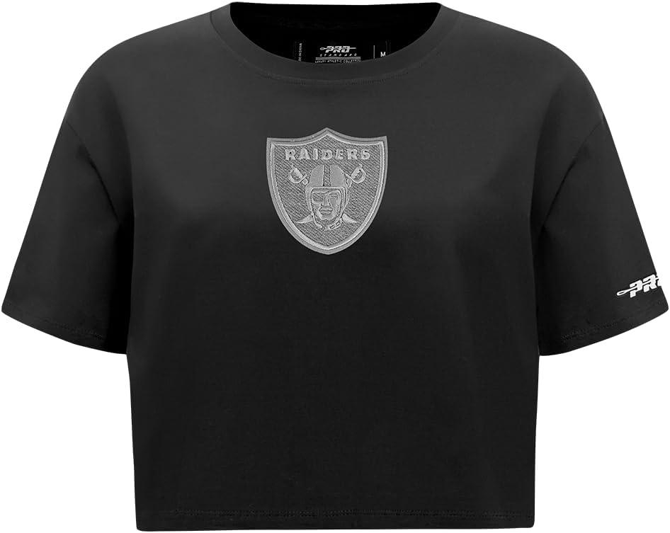 imagePro Standard Womens NFL Reverse French Terry Short Sleeve Boxy TeeBlack