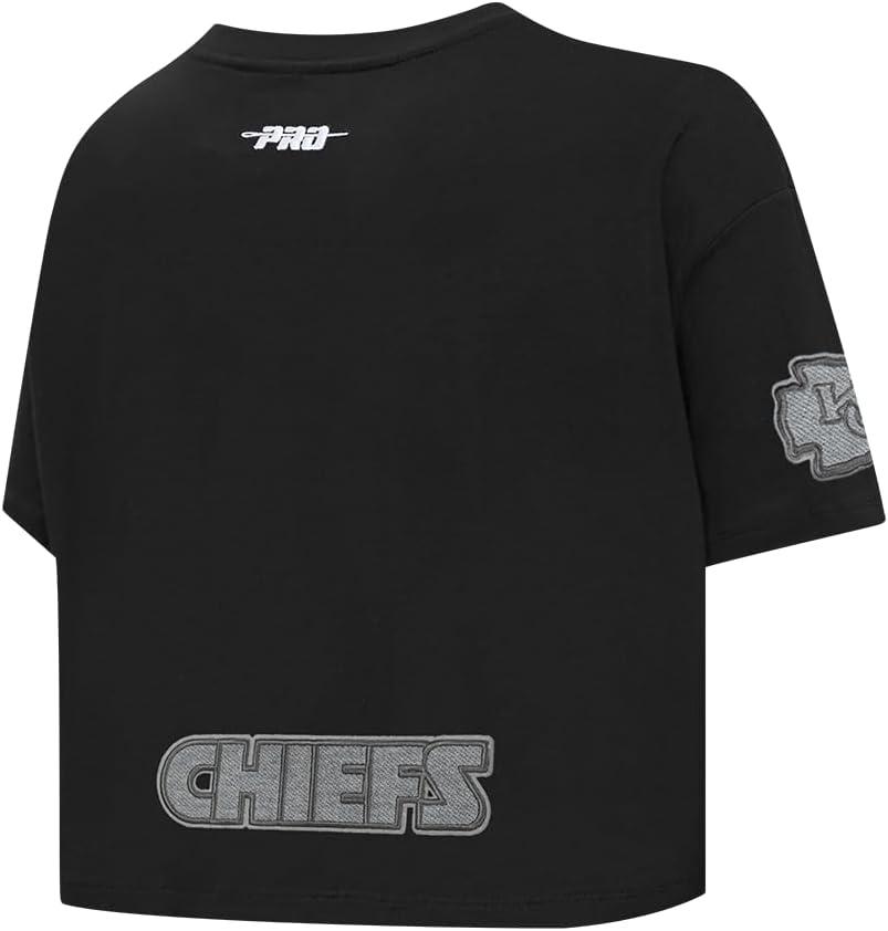 imagePro Standard Womens NFL Reverse French Terry Short Sleeve Boxy TeeBlack