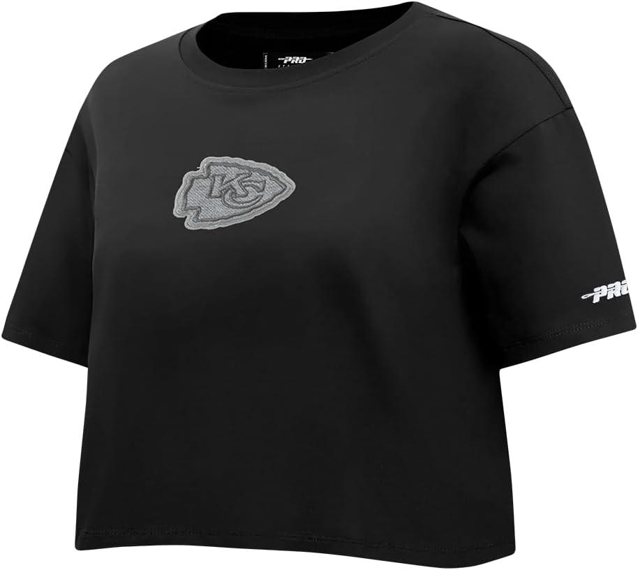 imagePro Standard Womens NFL Reverse French Terry Short Sleeve Boxy TeeBlack
