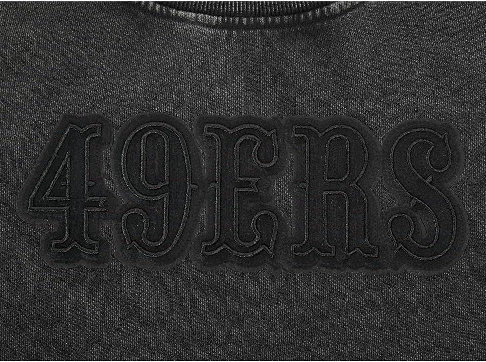 imagePro Standard Womens NFL Washed Classic Crewneck SweatshirtWashed Black