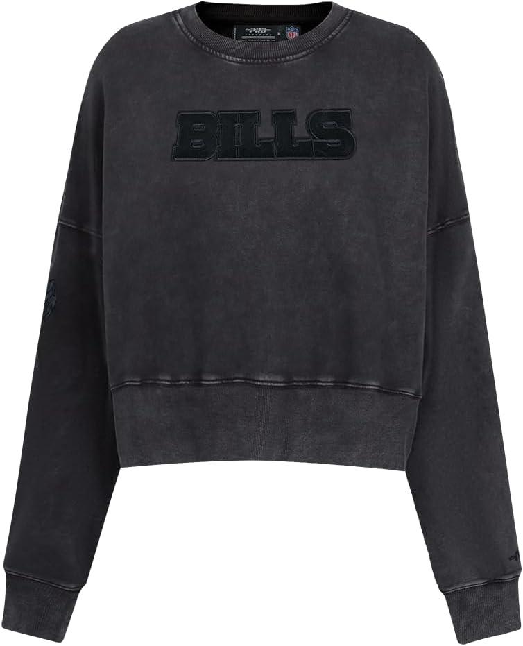 imagePro Standard Womens NFL Washed Classic Crewneck SweatshirtWashed Black