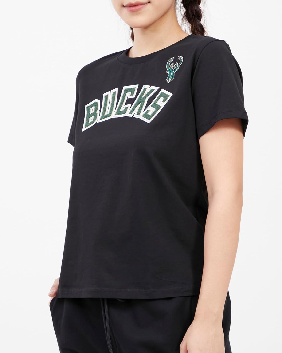 imageWomens NBA Classic Chenille Cotton Short Sleeve Slim Fit TeeBlack