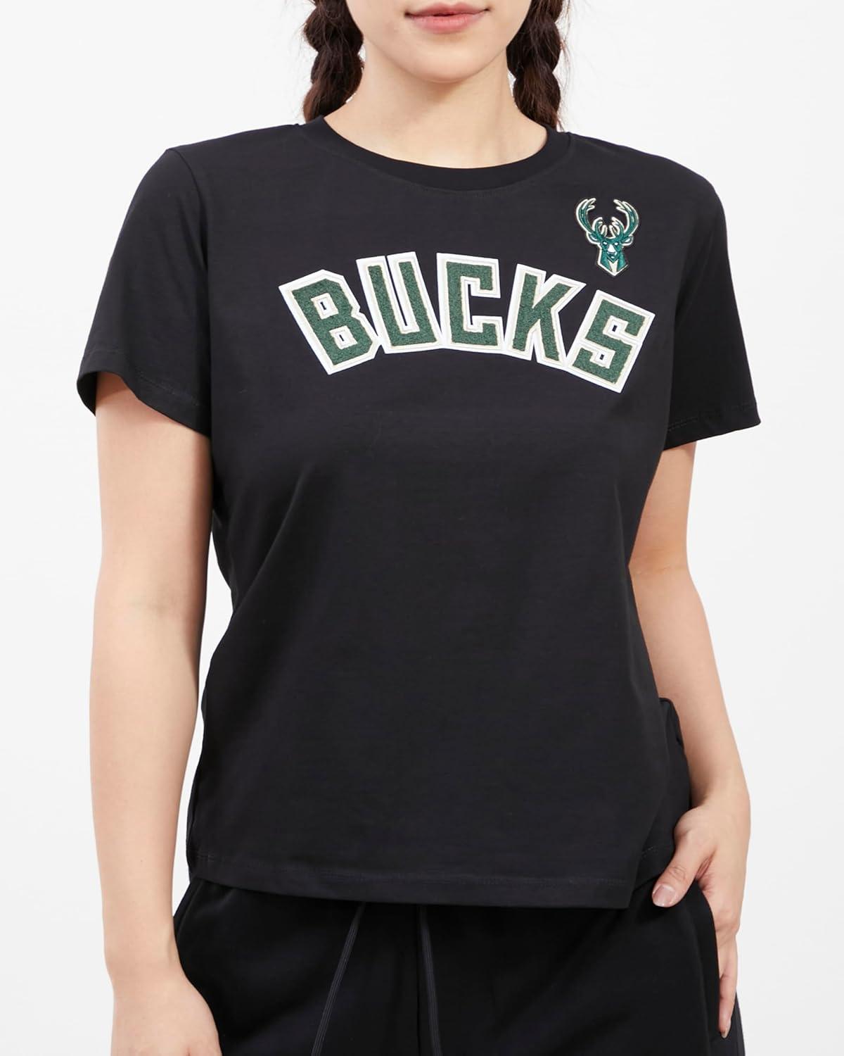 imageWomens NBA Classic Chenille Cotton Short Sleeve Slim Fit TeeBlack