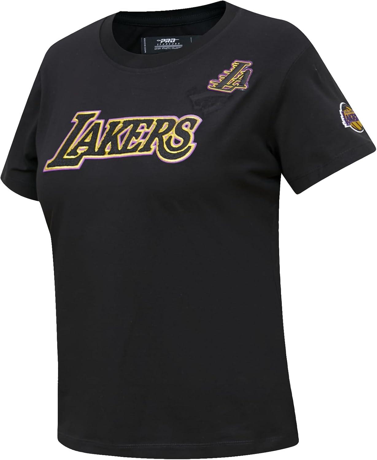 imageWomens NBA Classic Chenille Cotton Short Sleeve Slim Fit TeeBlack