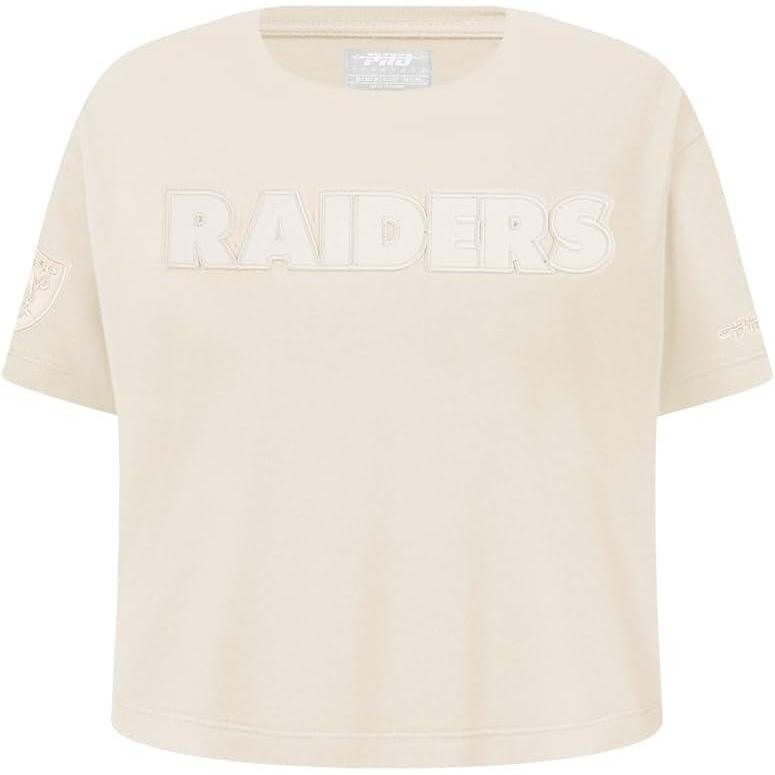 imagePro Standard Big Girls NFL Neutral Short Sleeve Boxy TeeEggshell