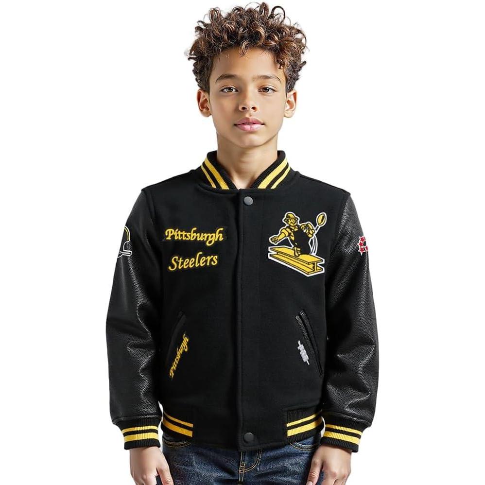 imagePro Standard Little Boys NFL Retro Classics Varsity JacketBlackYellow
