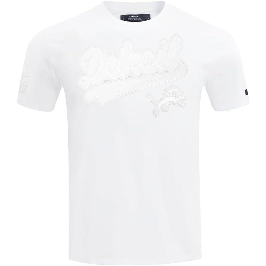 imagePro Standard Mens NFL Detroit Lions White Out Short Sleeve Tee White L