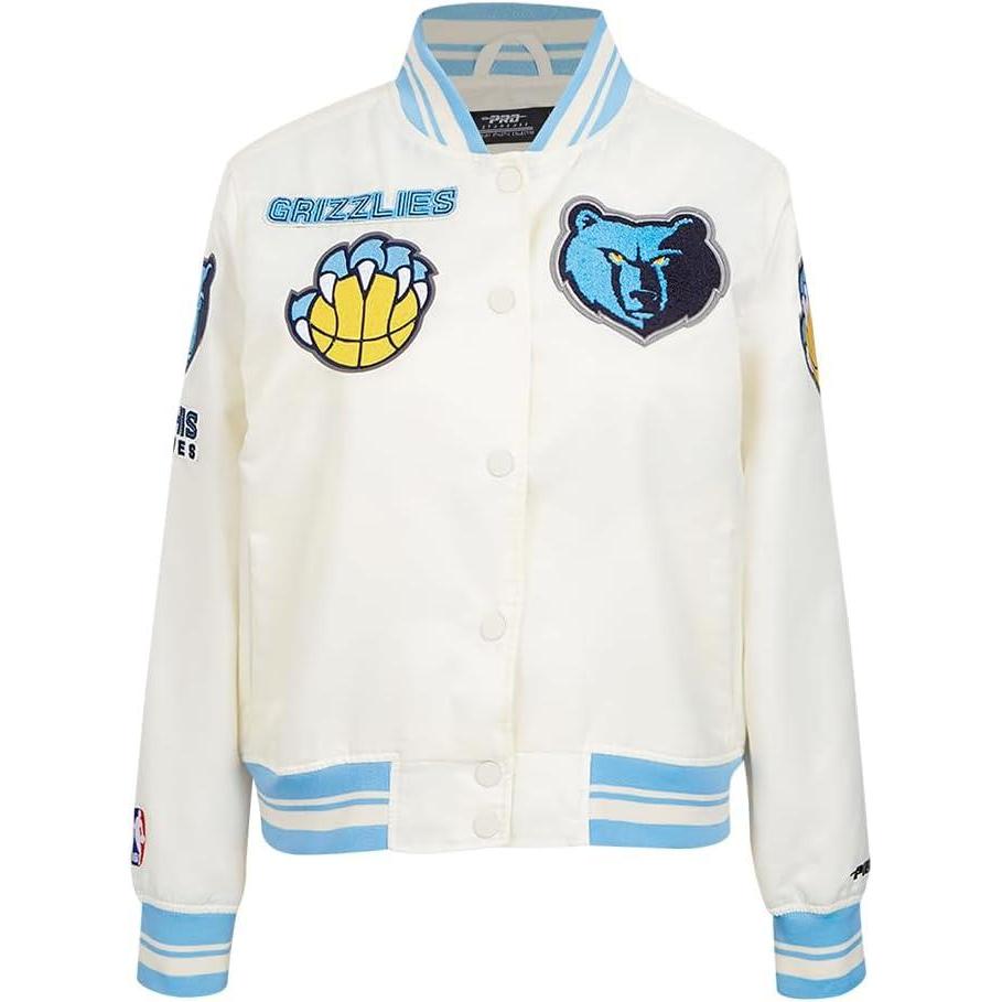 imagePro Standard NBA womens Womens Nba Retro Classics Satin JacketEggshell University Blue