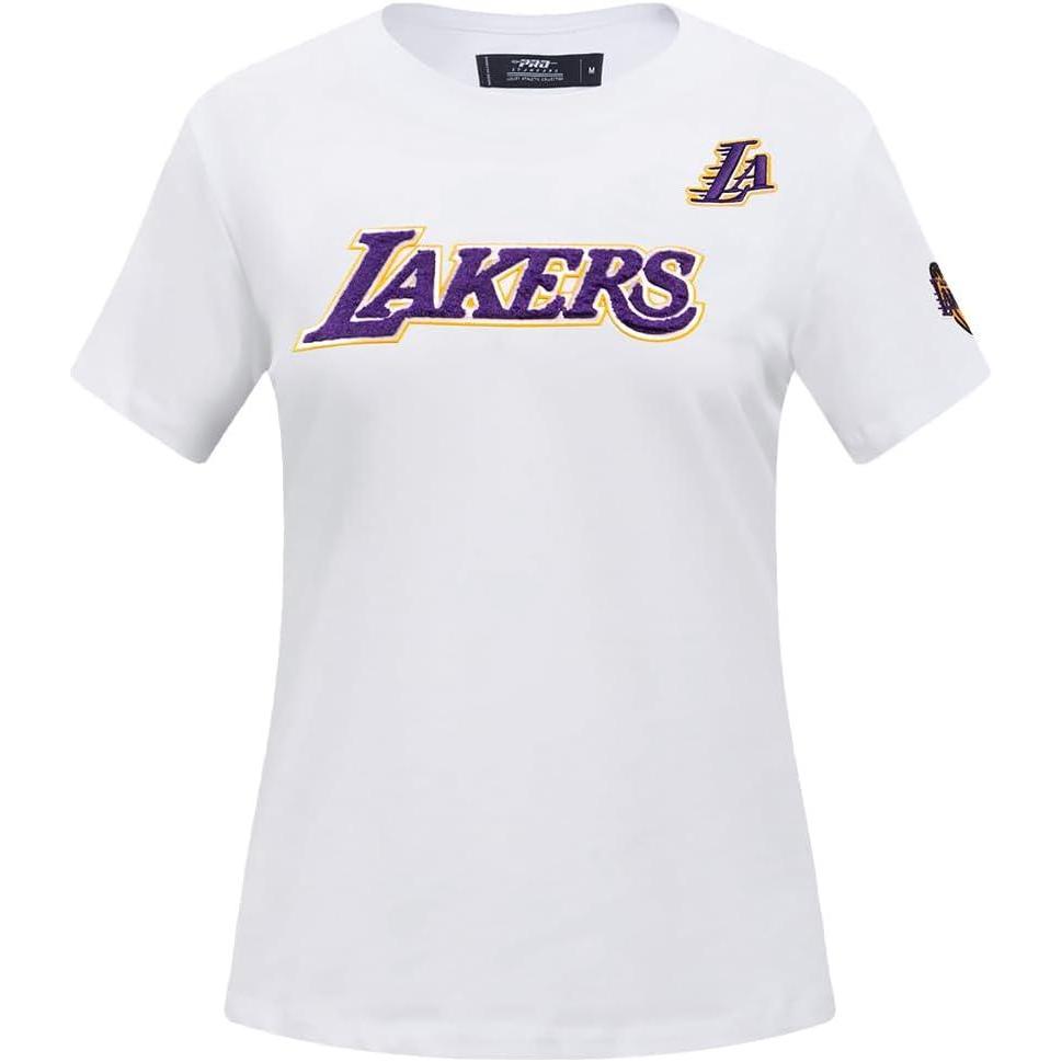 imageWomens NBA Classic Chenille Cotton Short Sleeve Slim Fit TeeWhite