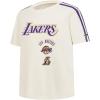 Pro Standard Big Boys NBA Los Angeles Lakers Retro Classics Short Sleeve Taping Tee Eggshell/Purple L