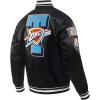 Pro Standard Mens NBA Mash Up Satin Jacket(Black)