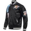 Pro Standard Mens NBA Mash Up Satin Jacket(Black)