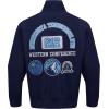 Pro Standard Mens NBA Mash Up Satin Jacket(Black/Gray)