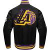 Pro Standard Mens NBA Mash Up Satin Jacket(Black/Purple)