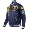 Pro Standard Mens NBA Mash Up Satin Jacket(Midnight Navy)