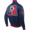 Pro Standard Mens NBA Mash Up Satin Jacket(Midnight Navy/Red/Midnight Navy)