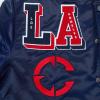 Pro Standard Mens NBA Mash Up Satin Jacket(Midnight Navy/Red/Midnight Navy)