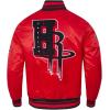 Pro Standard Mens NBA Mash Up Satin Jacket(Red/Black)