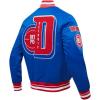 Pro Standard Mens NBA Mash Up Satin Jacket(Royal Blue/Red)