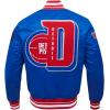 Pro Standard Mens NBA Mash Up Satin Jacket(Royal Blue/Red)