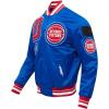 Pro Standard Mens NBA Mash Up Satin Jacket(Royal Blue/Red)