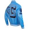 Pro Standard Mens NBA Mash Up Satin Jacket(University Blue)