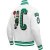 Pro Standard Mens NBA Mash Up Satin Jacket(White/Green)