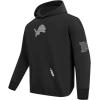 Pro Standard Mens NFL Detroit Lions Reverse French Terry Pull Over Hoodie Black M