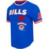 Pro Standard Mens NFL Retro Classics Short Sleeve Tee(Royal Blue/Red)