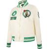 Pro Standard NBA womens Womens Nba Retro Classics Satin Jacket(Eggshell/ Kelly Green)