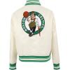Pro Standard NBA womens Womens Nba Retro Classics Satin Jacket(Eggshell/ Kelly Green)