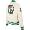 Pro Standard NBA womens Womens Nba Retro Classics Satin Jacket(Eggshell/ Kelly Green)