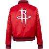 Pro Standard NBA womens Womens Nba Retro Classics Satin Jacket(Red/Black)