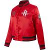 Pro Standard NBA womens Womens Nba Retro Classics Satin Jacket(Red/Black)