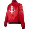 Pro Standard NBA womens Womens Nba Retro Classics Satin Jacket(Red/Black)