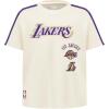 Pro Standard Big Boys NBA Los Angeles Lakers Retro Classics Short Sleeve Taping Tee Eggshell/Purple L