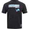 Pro Standard Mens NFL Detroit Lions Chromatic Short Sleeve Tee Washed Black 2XL