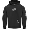 Pro Standard Mens NFL Detroit Lions Reverse French Terry Pull Over Hoodie Black M