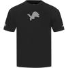 Pro Standard Mens NFL Detroit Lions Reverse French Terry Short Sleeve Tee Black L