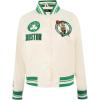 Pro Standard NBA womens Womens Nba Retro Classics Satin Jacket(Eggshell/ Kelly Green)