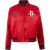 Pro Standard NBA womens Womens Nba Retro Classics Satin Jacket(Red/Black)