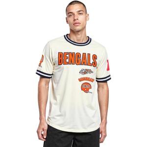 Pro Standard Mens NFL Retro Classics Short Sleeve Tee(Eggshell/ Black)