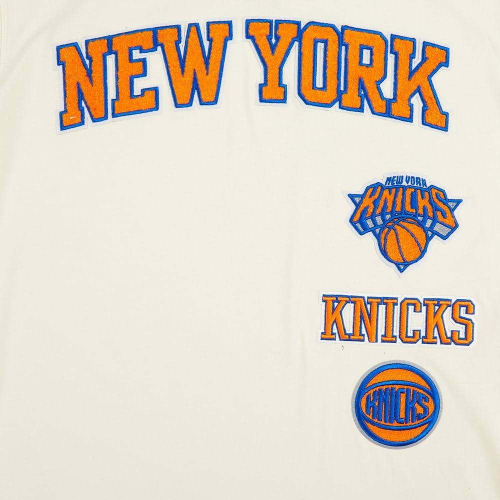 imagePro Standard Big Boys NBA New York Knicks Retro Classics Short Sleeve Taping Tee EggshellRoyal Blue M
