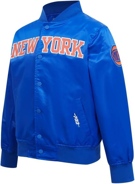 imagePro Standard Big Kids NBA Classic Chenille Satin JacketRoyal Blue