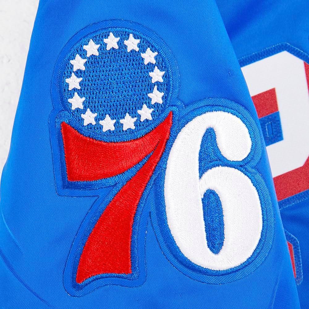 imagePro Standard Big Kids NBA Classic Chenille Satin JacketRoyal Blue
