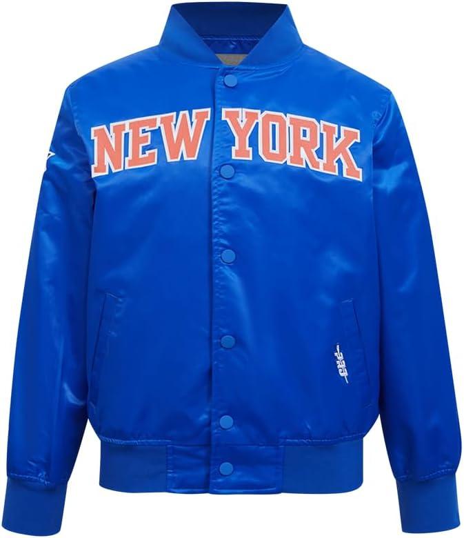 imagePro Standard Big Kids NBA Classic Chenille Satin JacketRoyal Blue