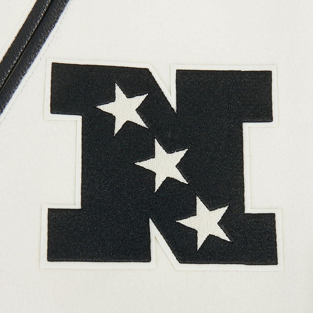 imagePro Standard Mens NFL Modern Originals Varsity JacketEggshell Black