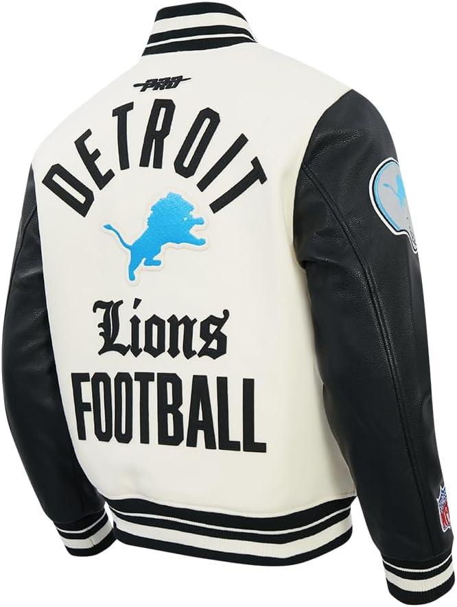 imagePro Standard Mens NFL Modern Originals Varsity JacketEggshell Black