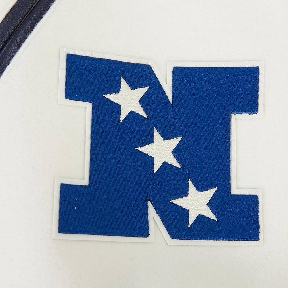imagePro Standard Mens NFL Modern Originals Varsity JacketEggshell Midnight Navy